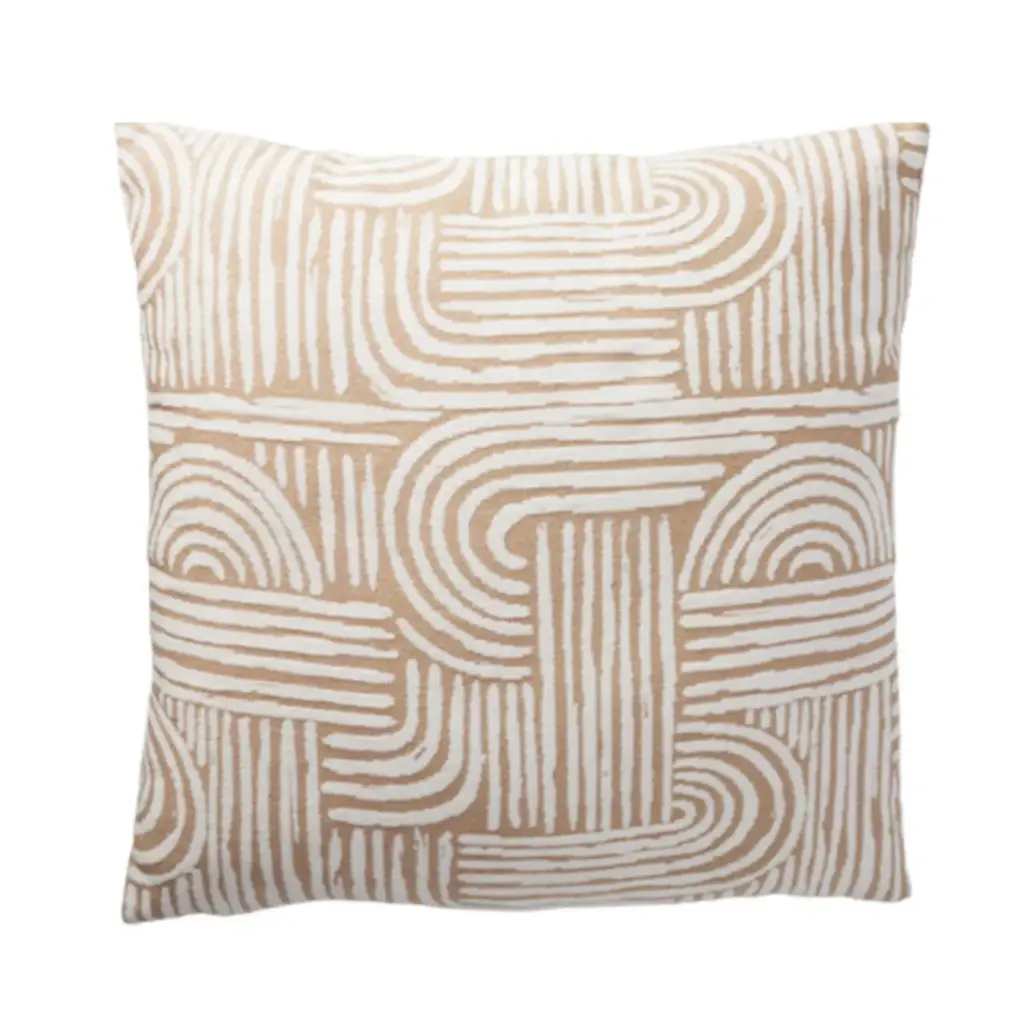 Coussin 45x45cm chenille beige