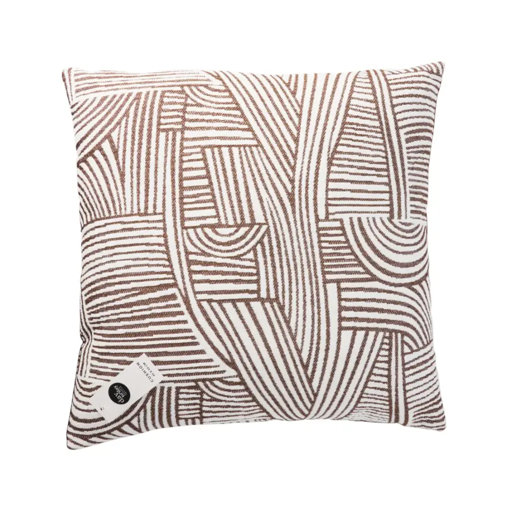 Coussin 45x45cm chenille marron