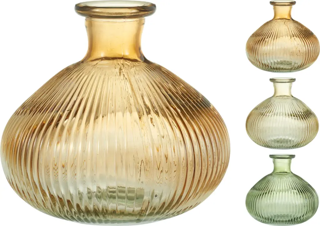 Vase en verre 125mm 3ass - Carton