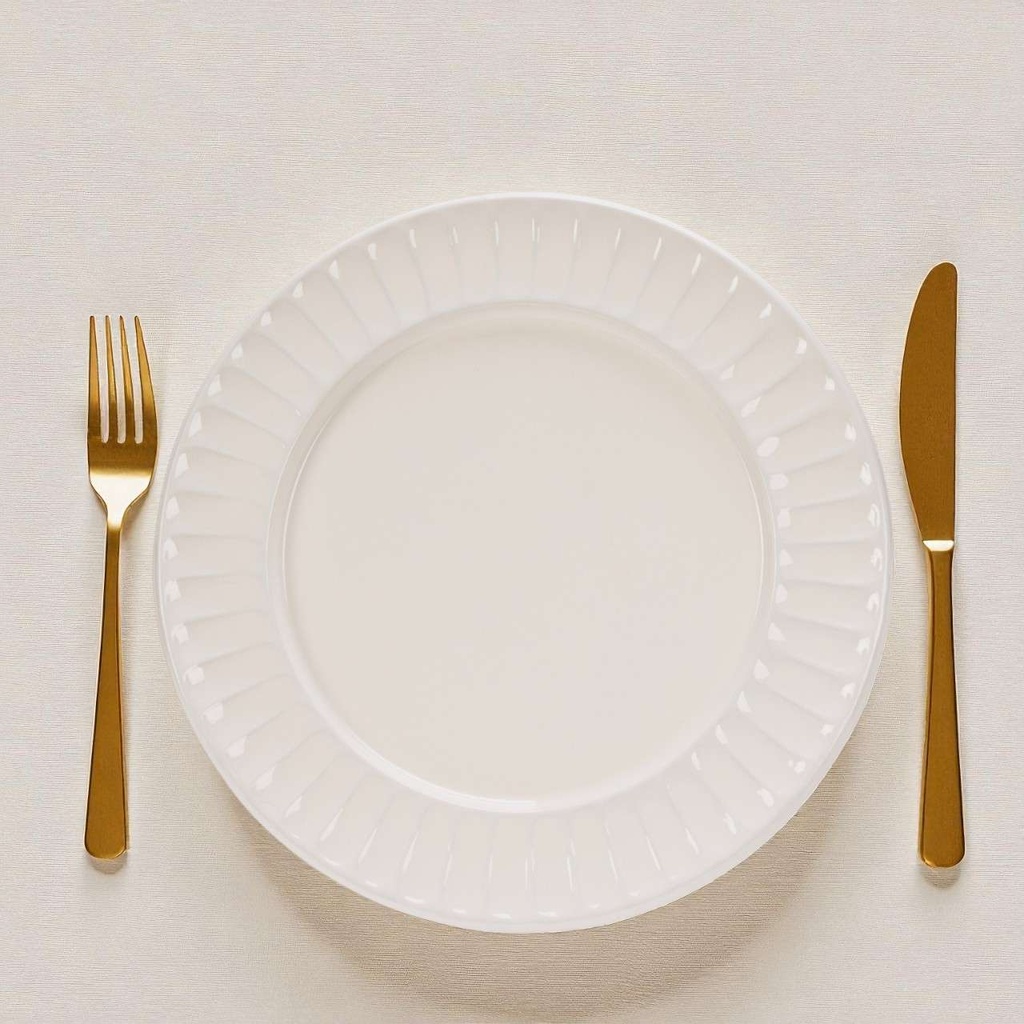 Assiette émail 44cm blanc