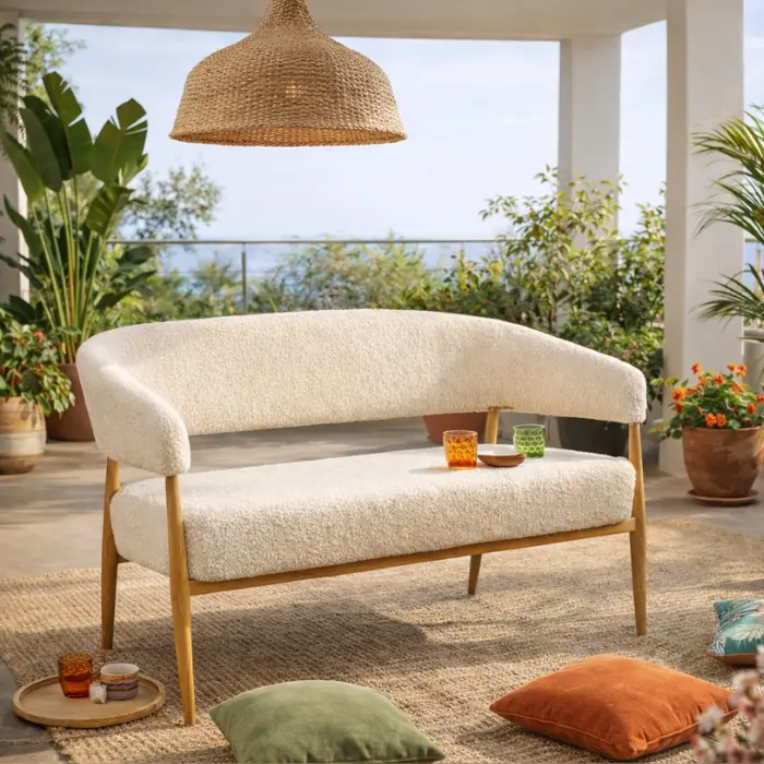 Banquette "Louise" beige