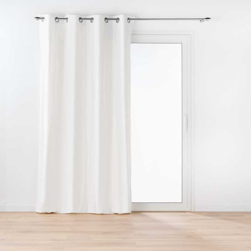 Rideau a oeillets 135 x 260 cm coton/polyester recycle grs twily blanc
