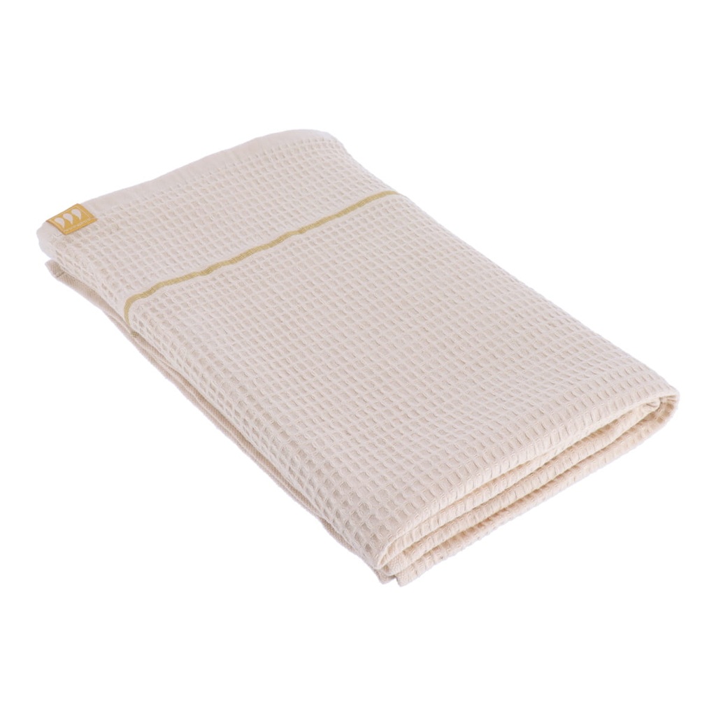 Serviette de bain 90x150 cm 100% coton nid d abeille - beige