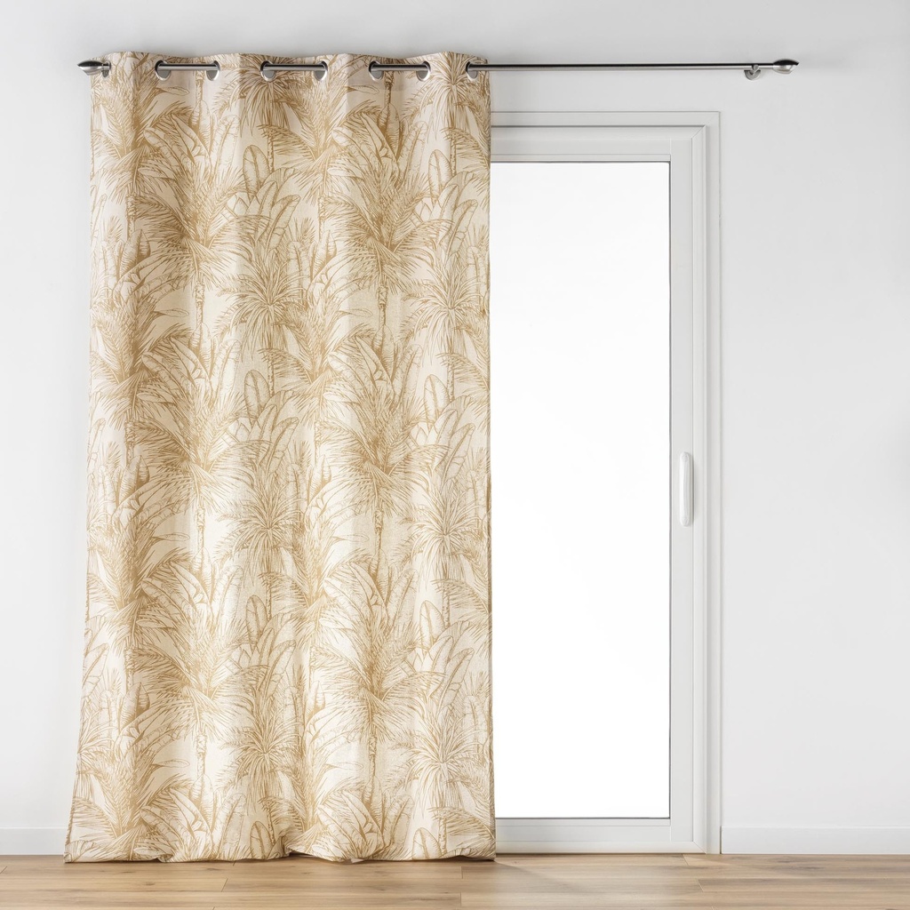 Rideau a oeillets 140 x 240 cm coton/polyester imprime dune