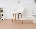 Chaise de bar "Coralie" ivoire