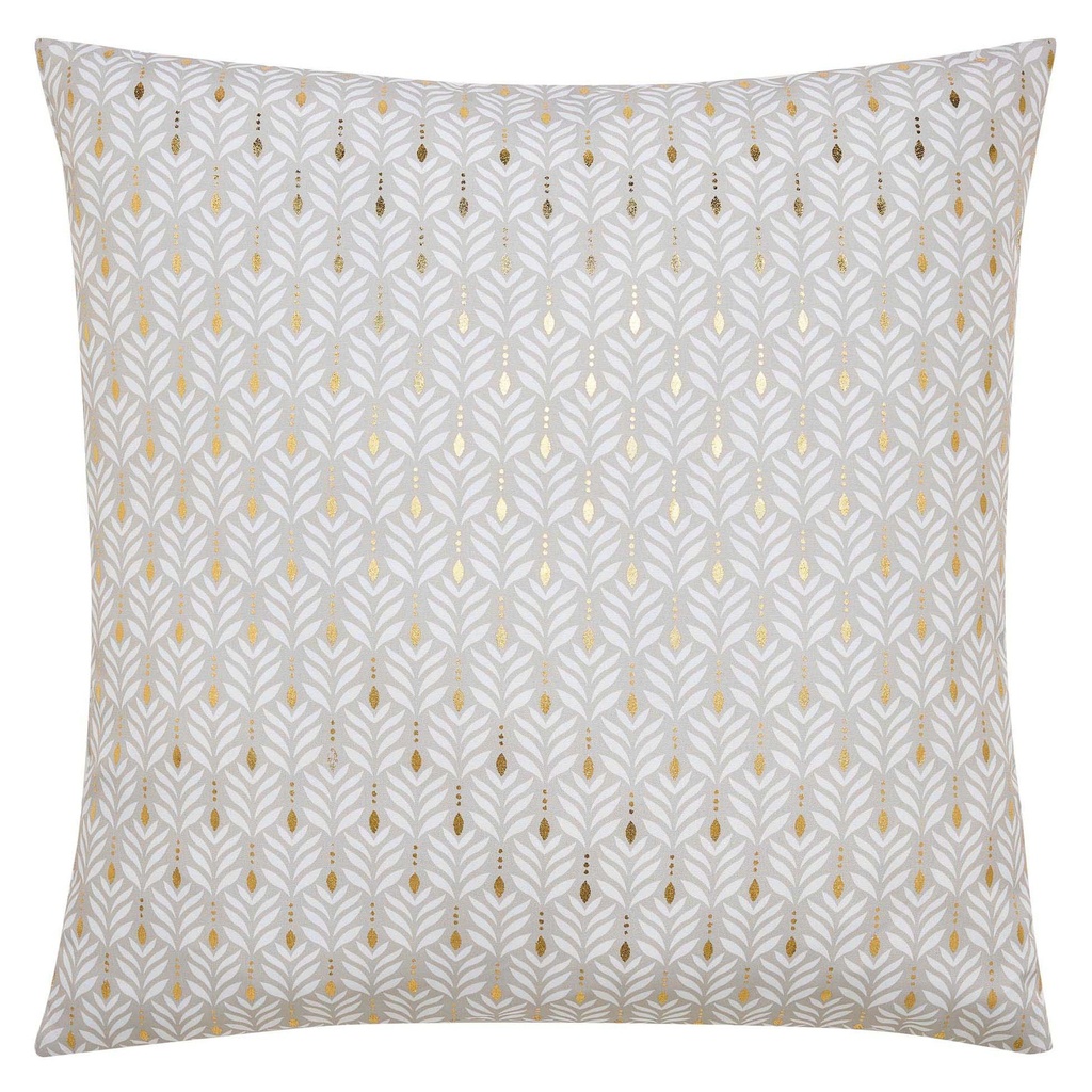 Coussin dehoussable compresse 60 x 60 cm polyester imp. metallise piana naturel