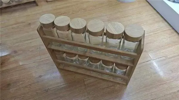 Ensemble de récipients à épices en bois - 318