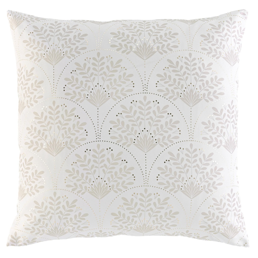 Coussin dehoussable compresse 60 x 60 cm polyester imprime metallise majestia