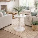 Table d'appoint Blanc -'Madeleine'