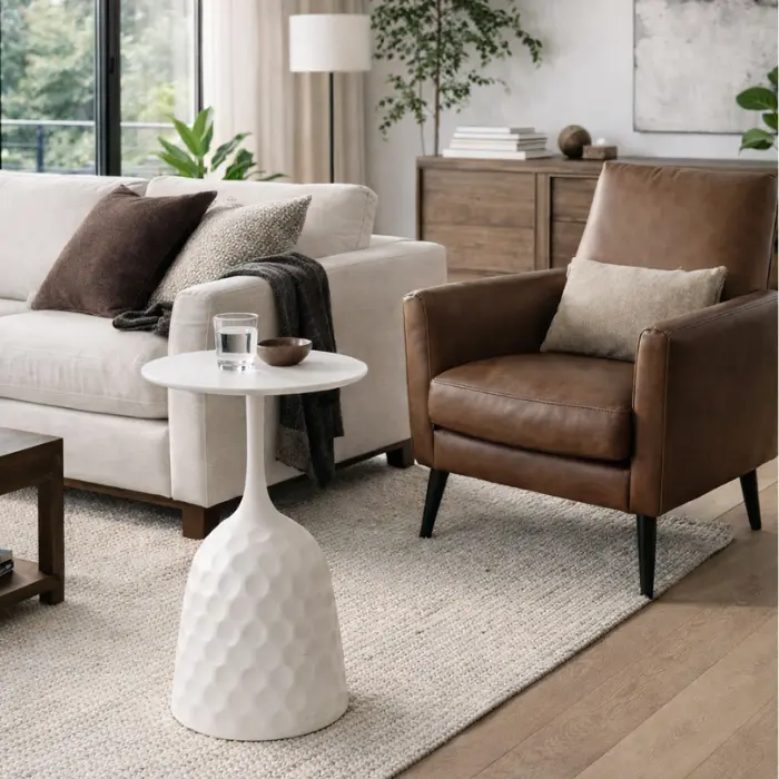 Table d'appoint Blanc -'Jeeno'