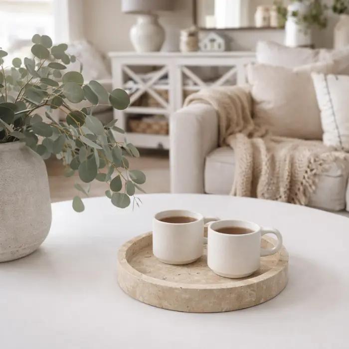 Plateau en pierre Ø 20 x 3 cm