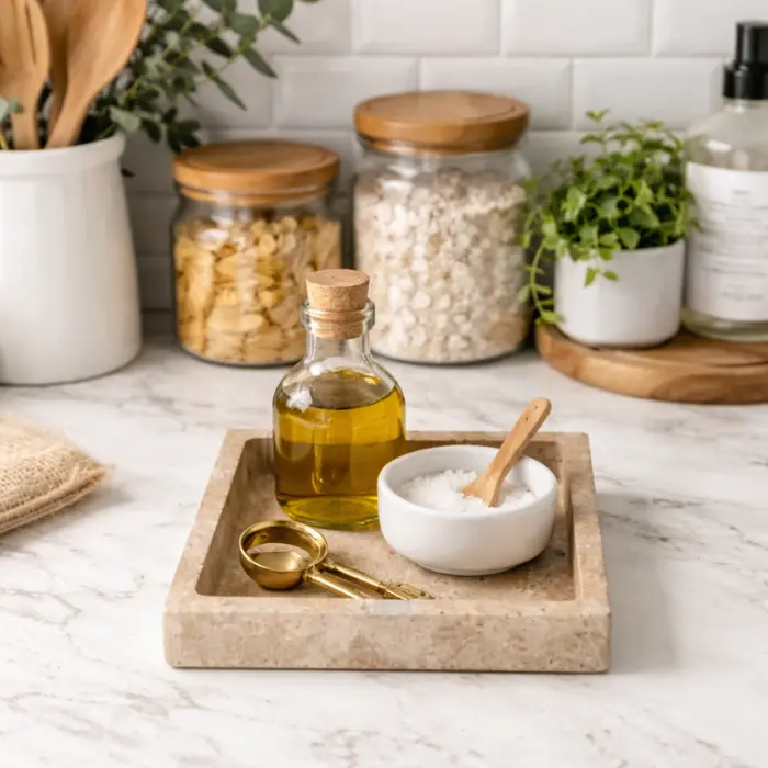 Plateau en pierre - 15 x 15 x 3 cm