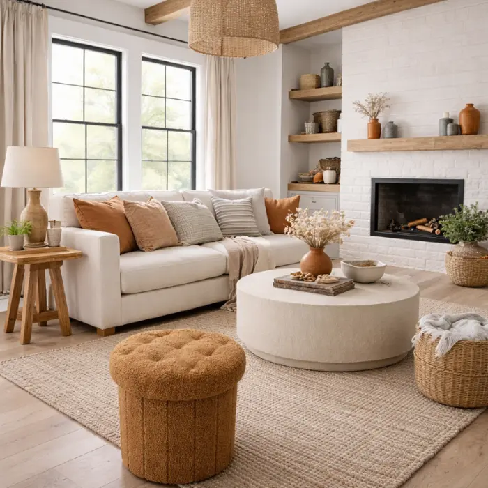 Pouf Rouille -'Selma'