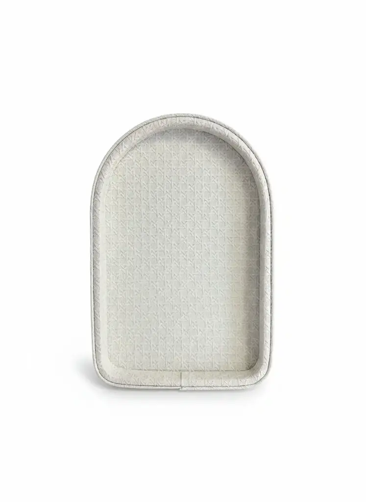 Plat cannage arche similicuir 38.5*27*3.5 cm