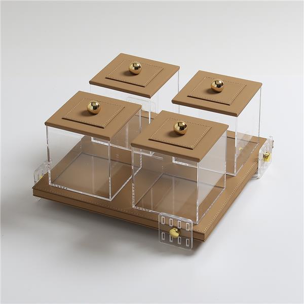 Ensemble Bonboniere acrylique x4 support simi  