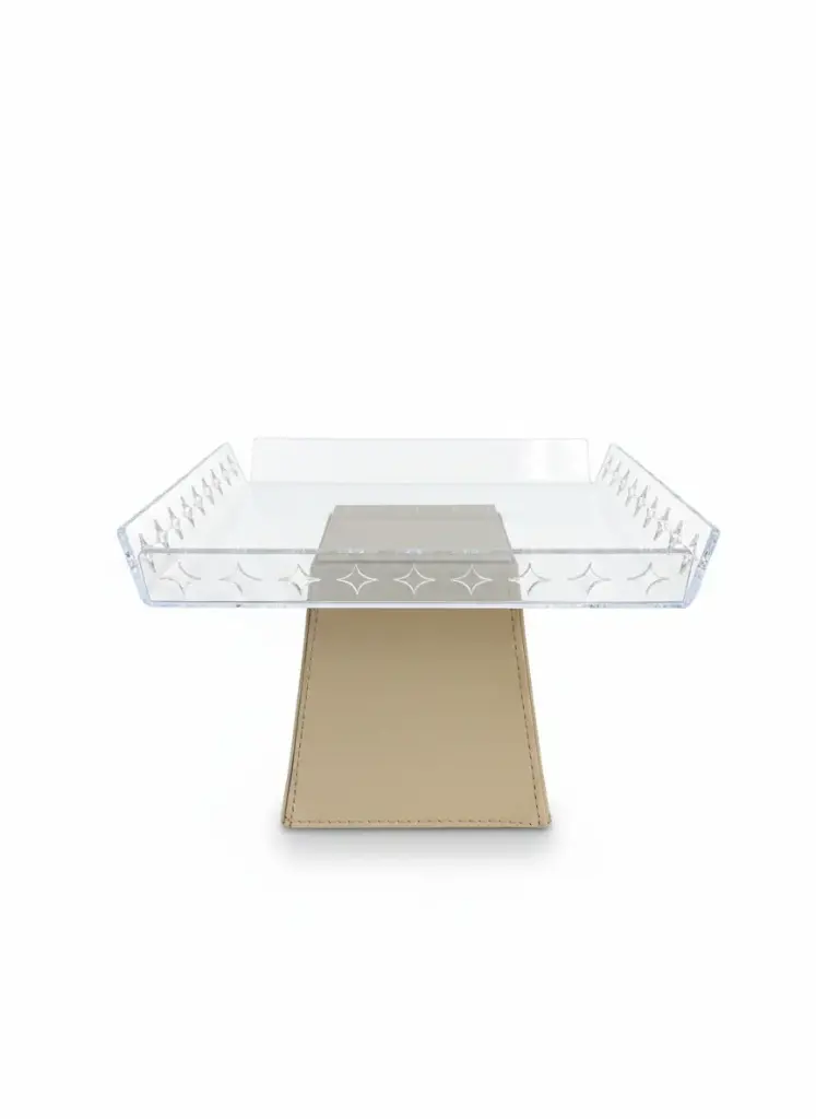 Support apperitif acrylique 23.5*23.5*8 cm