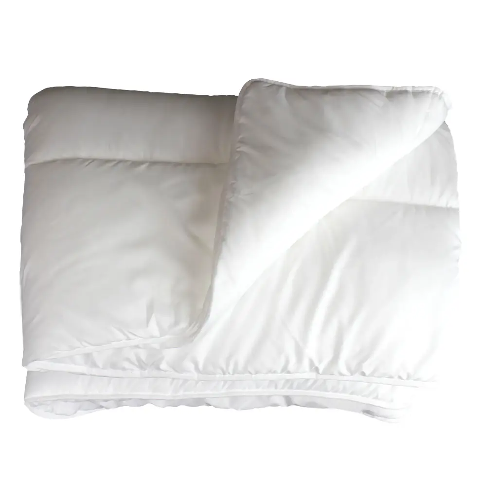 Couette 2 personnes 220 x 240 cm polyester uni anti-acarien premium