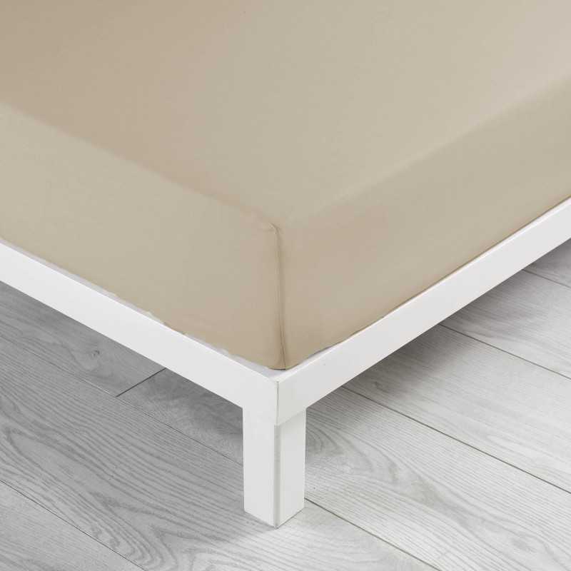Drap housse 1 personne 90 x 190 cm uni 57 fils lina lin