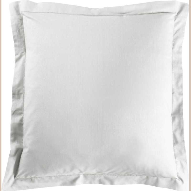 Taie d'oreiller vp 63 x 63 cm uni 57 fils lina blanc +point bourdon