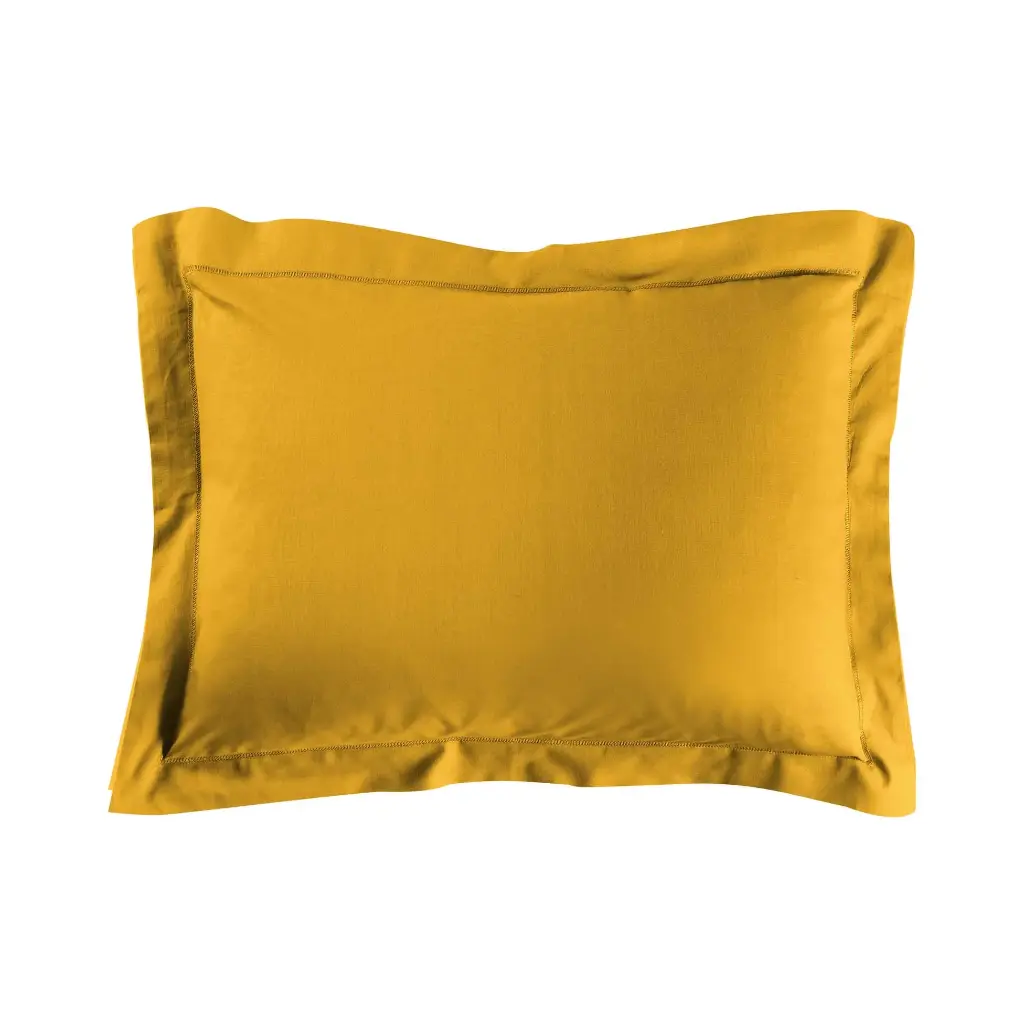 Taie d'oreiller vp 50 x 70 cm uni 57 fils lina curry avec point bourdon