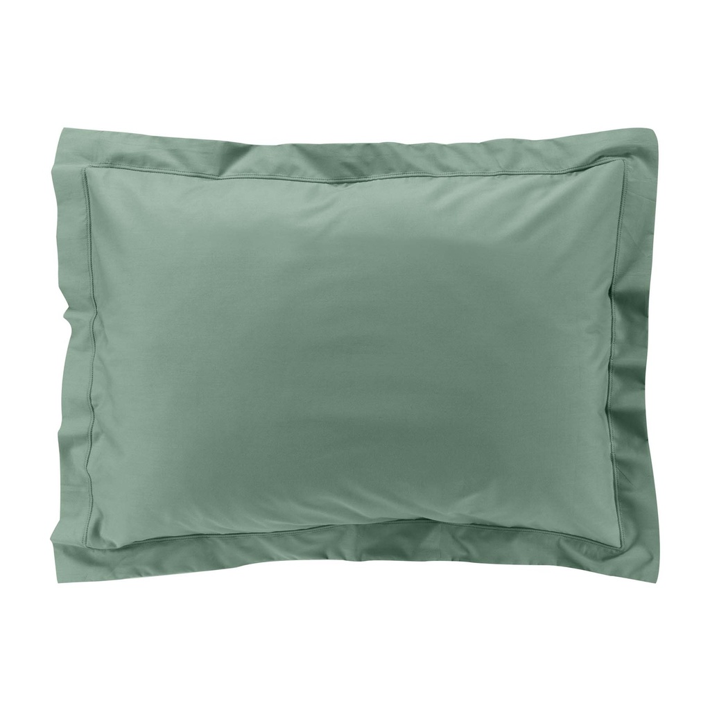 Taie d'oreiller vp 50 x 70 cm percale uni 78 fils percaline tilleul +p. bourdon