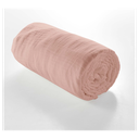 Drap housse 2 personnes 140 x 190 cm double gaze coton uni 57 fils angelia rose