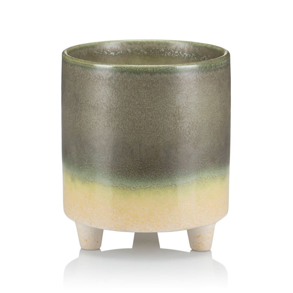 Pot fleur porcelaine 13x11cm beige