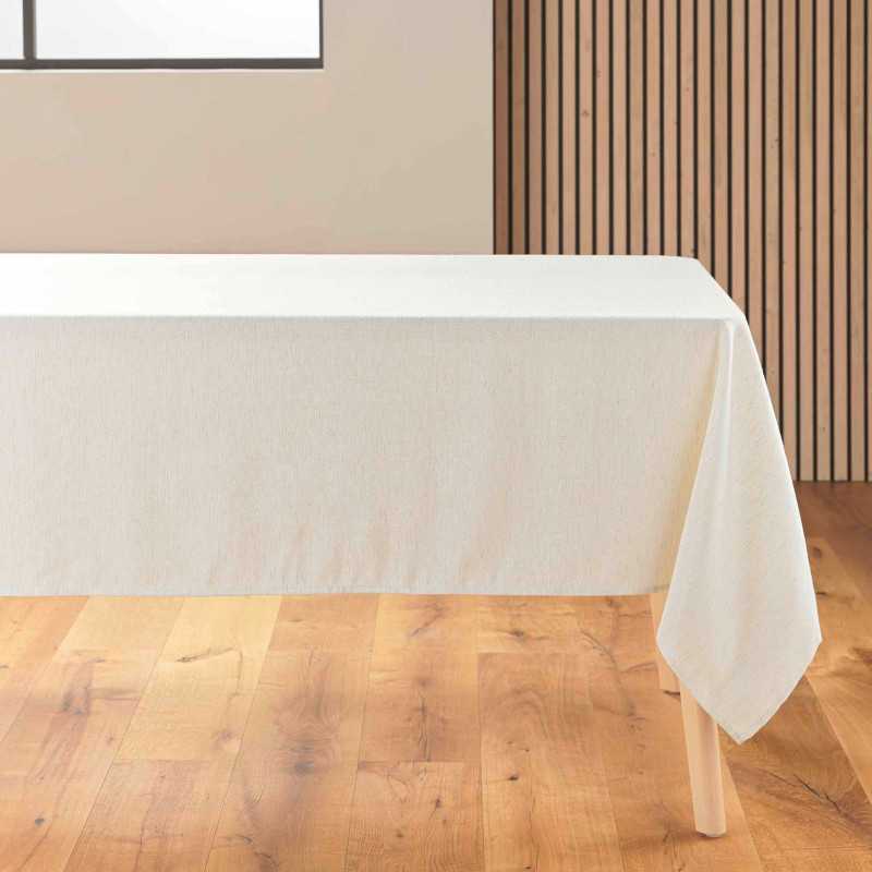 Nappe rectangle 140 x 240 cm polyester/lin uni pauline