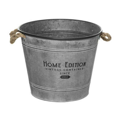 Cachepot seau zinc d38h31