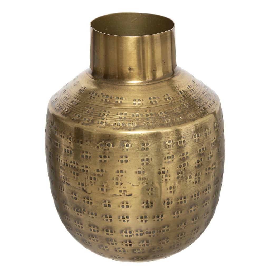 Vase métal oasis arrondi h15