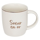 Mug "Sœur en or" 34cl  