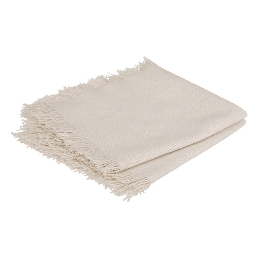 Serviette frange maha bl40x40 x2
