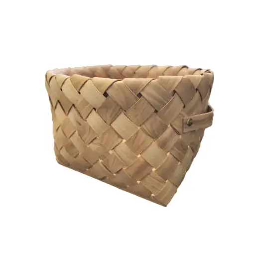 Corb. lamelles bois ovales - l (± 36x31.5 h20.5cm)