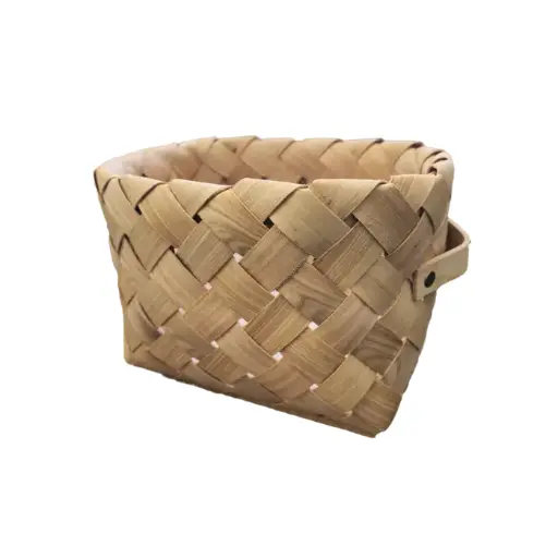 Corb. lamelles bois ovales- s (± 21x23.5 h16.5cm)