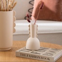 Soliflore céramique beige - h15