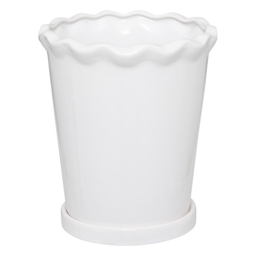 Cache pot céramique blanc grand h21