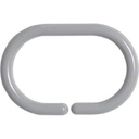 Set de 12 anneaux de douche pp - gris perle