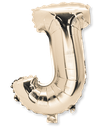  ballon metal or 36cm lettre j