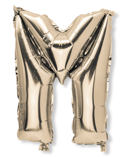  ballon metal or 36cm lettre m
