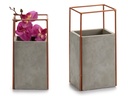 Pot de fleurs ciment deco cuivre haut pe