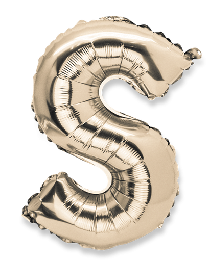  ballon metal or 36cm lettre s