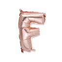 Ballon rose gold 36cm lettre f