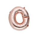 Ballon rose gold 36cm lettre o