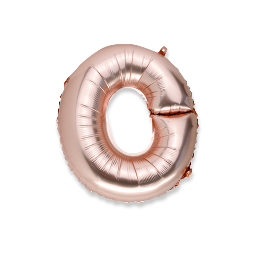 Ballon rose gold 36cm lettre o