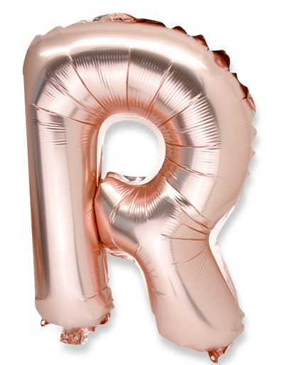  ballon rose gold 36cm lettre r