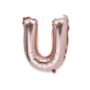 Ballon rose gold 36cm lettre u