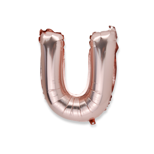 Ballon rose gold 36cm lettre u