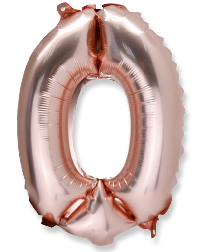  ballon metal rose gold 36cm chiffre 0