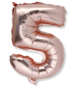  ballon metal rose gold 36cm chiffre
