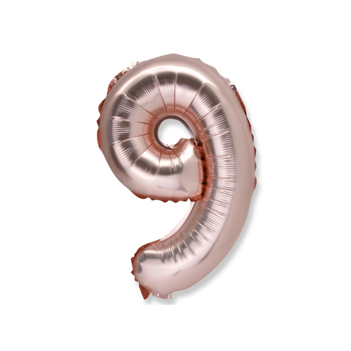 Ballon metal rose gold 36cm chiffre
